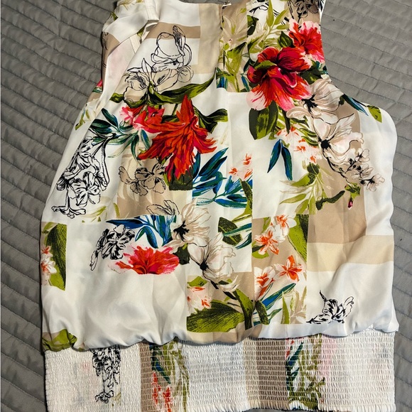 White House Black Market Floral Drape Tank Top - Multicolor - Picture 2 of 6